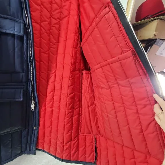 XL Vintage Photo Coat HUGE Interior Pockets Camera Gear Jacket Quilted Long - Picture 11 of 13